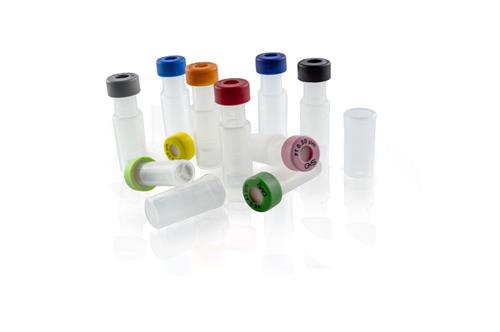 MV32ANPPT002TC01 | Syringeless filter vial, 0.20 µm, PTFE, Pink, 100/Pk
